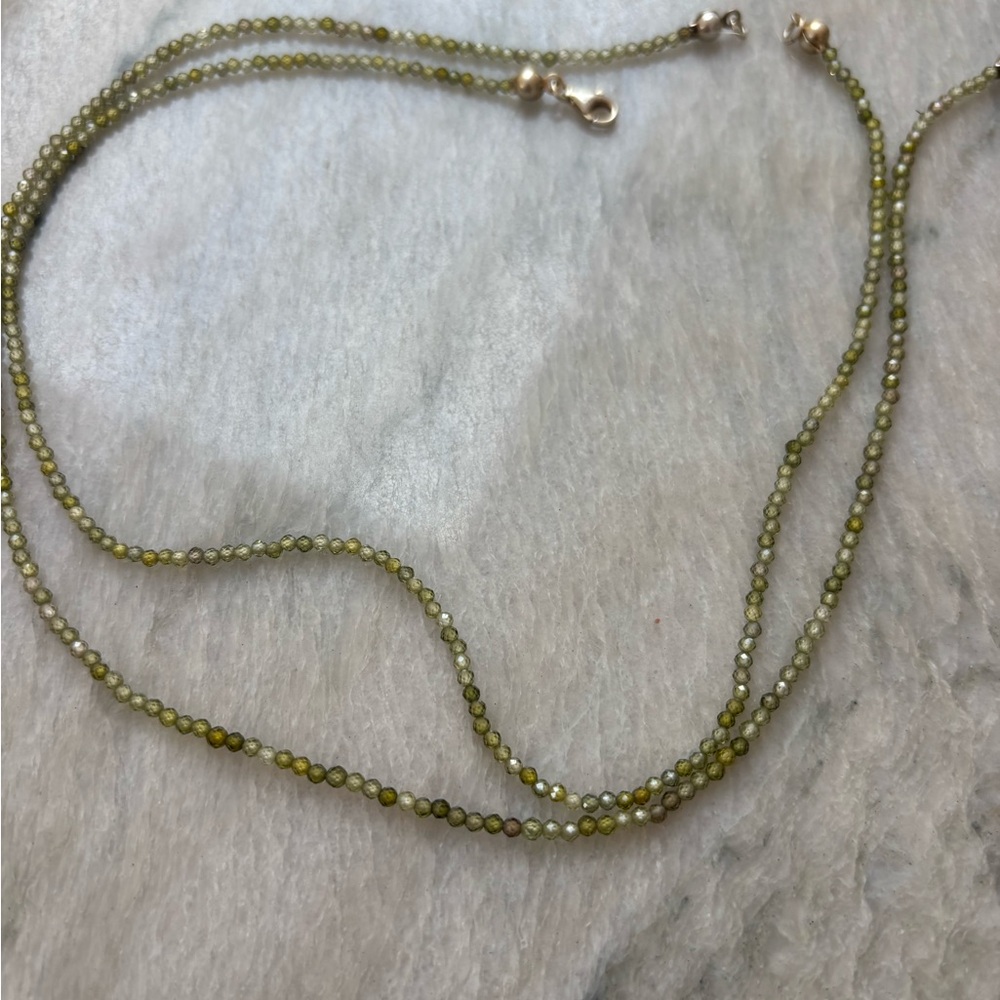Chic Olive Beaded Necklace